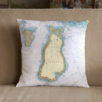 Thumbnail for Nautical Chart Pillow, Locations in Michigan
