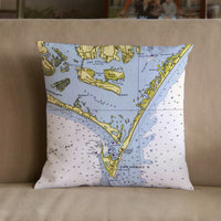 Thumbnail for Nautical Chart Pillow, Locations in North Carolina