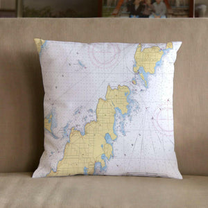 Nautical Chart Pillow, Locations in Wisconsin