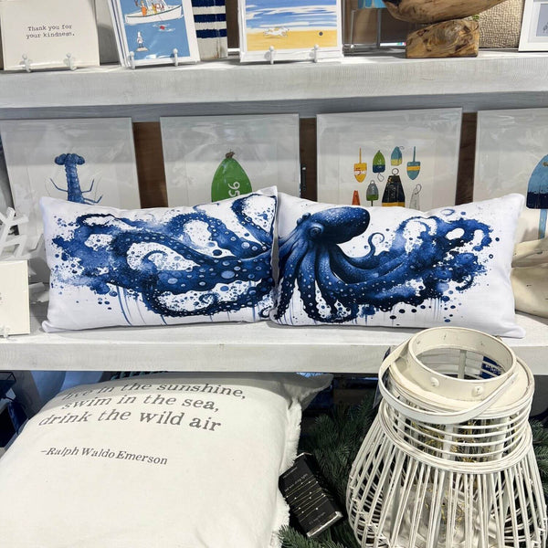 Nautical Octopus Pillow Set, Set of 2