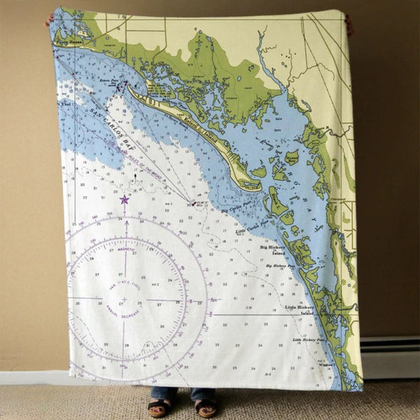 Nautical Chart Blankets, Florida Coastal Maps