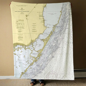 Nautical Chart Blankets, Florida Coastal Maps