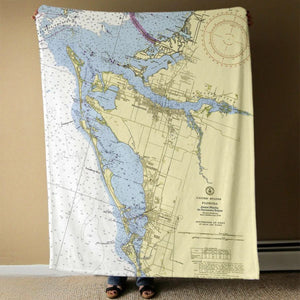 Nautical Chart Blankets, Florida Coastal Maps