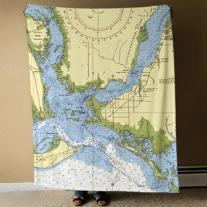 Nautical Chart Blankets, Florida Coastal Maps