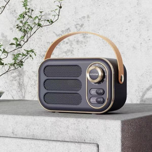 Navy Retro Wireless Speaker, 4" x 3"