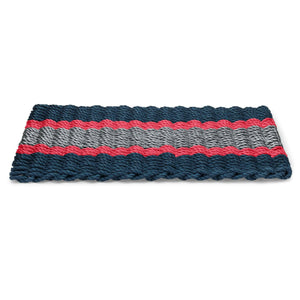 Lobster Rope Doormats, Outdoor Door Mats, Wicked Good Door Mats Made in Maine, Navy, Red, Silver