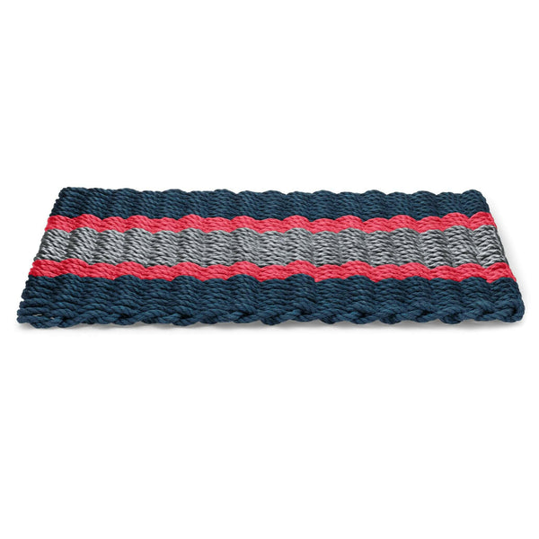 Lobster Rope Doormats, Outdoor Door Mats, Wicked Good Door Mats Made in Maine, Navy, Red, Silver