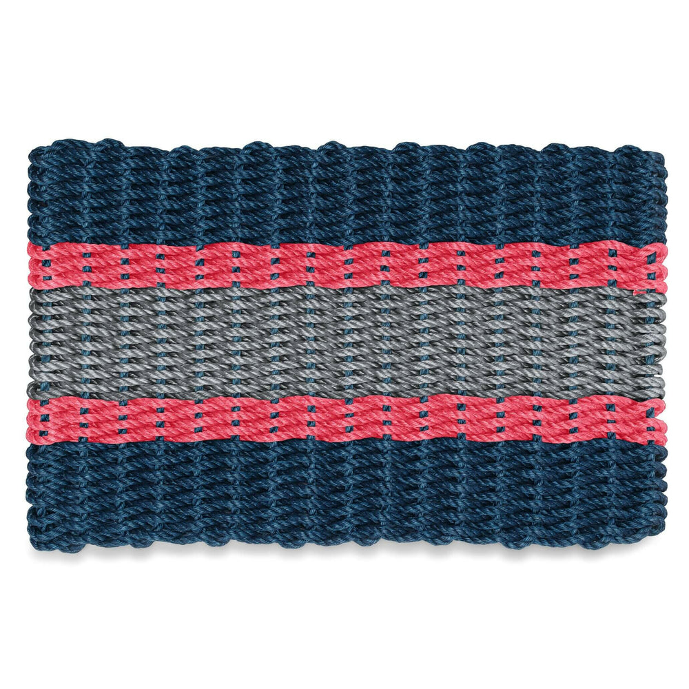 Lobster Rope Doormats, Outdoor Door Mats, Wicked Good Door Mats Made in Maine, Navy, Red, Silver