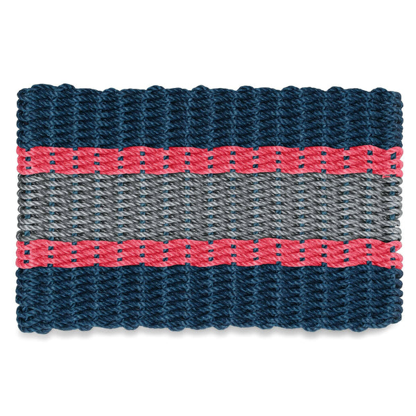 Lobster Rope Doormats, Outdoor Door Mats, Wicked Good Door Mats Made in Maine, Navy, Red, Silver