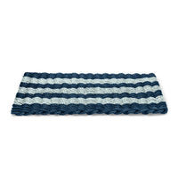 Thumbnail for Navy & Seafoam Cabana Stripes Lobster Rope™ Doormat, Wicked Good Doormats
