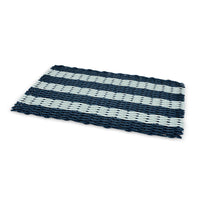 Thumbnail for Doormat for Outdoors, Lobster Rope Outdoor Doormats, Navy & Seafoam Cabana Stripes, Welcome Mat Outdoor