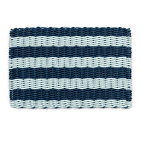 Thumbnail for Lobster Rope Doormats, Welcome Mat Outdoor in Navy & Seafoam Cabana Stripes, Top Rated Doormats