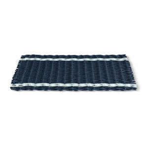 Best Doormats in Outside Doormats, Navy with Seafoam Tailored Stripes Lobster Rope Doormats