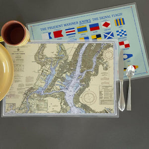 Nautical Chart Placemats, Locations in New York
