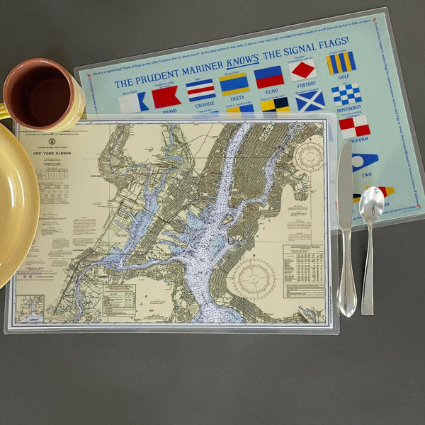 Nautical Chart Placemats, Locations in New York