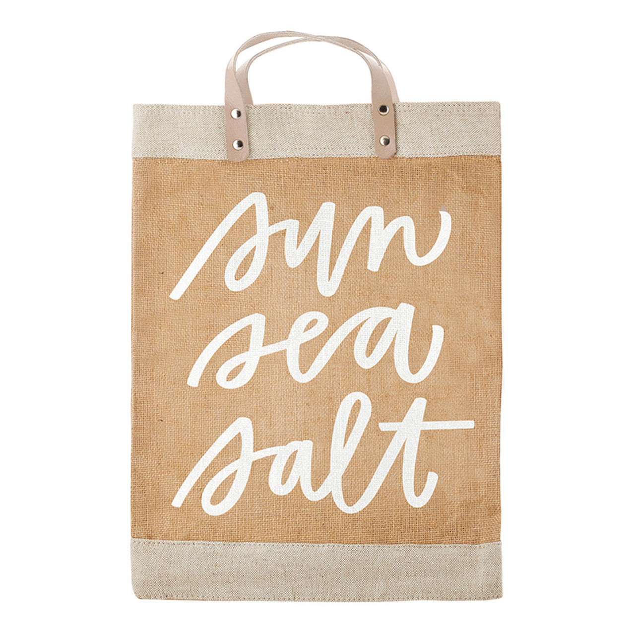Newport Tall Market Tote, Jute Tote Bag, Sun Sea Salt