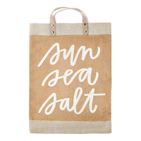 Thumbnail for Newport Tall Market Tote, Jute Tote Bag, Sun Sea Salt