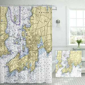 Nautical Chart Curtains, Locations in Rhode Island