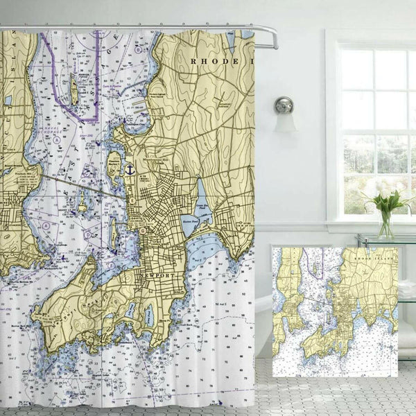 Nautical Chart Curtains, Locations in Rhode Island
