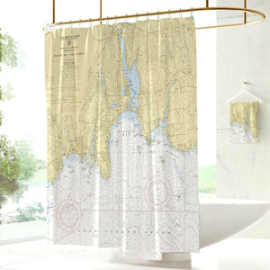 Nautical Chart Curtains, Locations in Connecticut