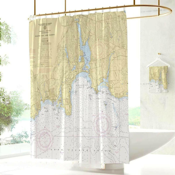 Nautical Chart Curtains, Locations in Connecticut
