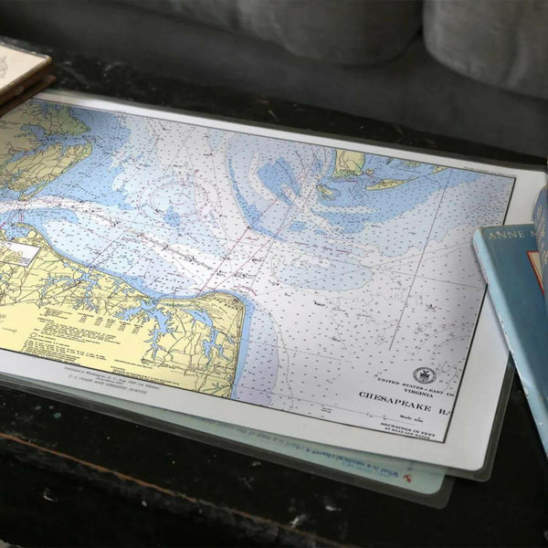Nautical Chart Placemats, Locations in Virginia