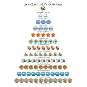 An Ocean Lover's Christmas Kitchen Towel