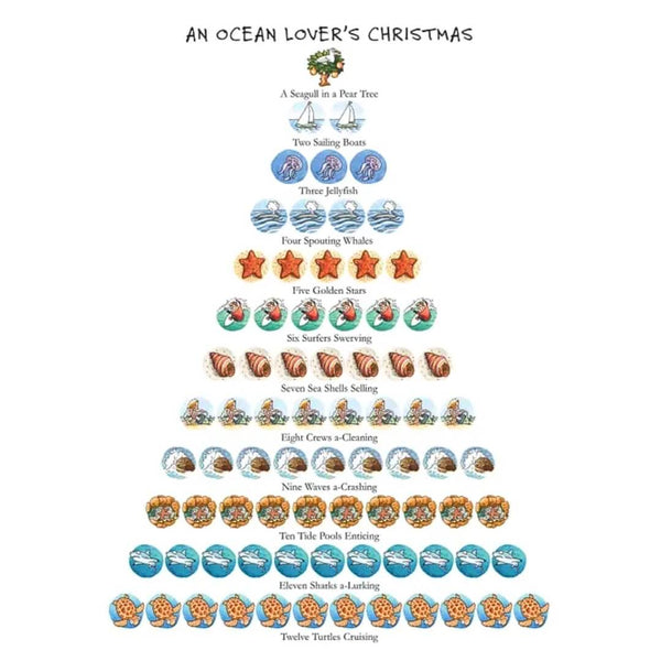 An Ocean Lover's Christmas Kitchen Towel