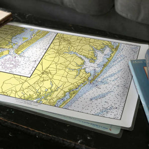 Nautical Chart Placemats, Locations in Maryland