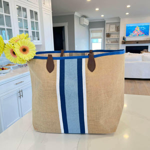 Old Port Striped Tote, Market Tote Bag