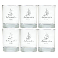 Thumbnail for Personalized Nautical Glasses, Double Old Fashioned, Set of 6