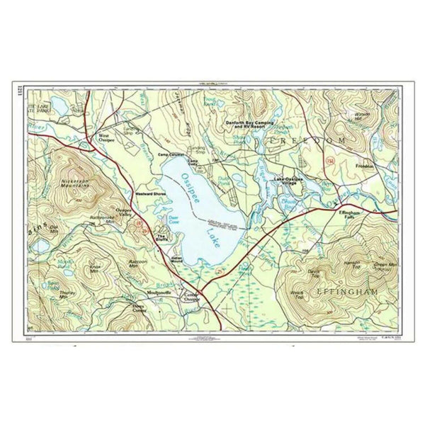 Nautical Chart Placemats, Locations in New Hampshire