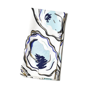 Oyster Print Kitchen Hand Towel, Coastal Dish Towel, Decorative Kitchen Towel, Oyster Kitchen Linens, Coastal Home Decor