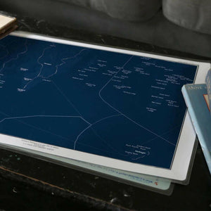 Nautical Chart Placemats, Locations in Maine
