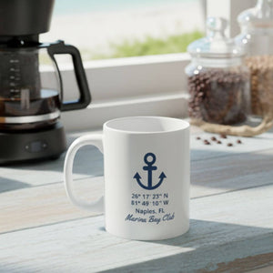Personalized Latitude Longitude Ceramic Beach Coffee Mug