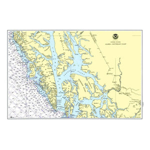 Nautical Chart Placemats, Locations in Alaska