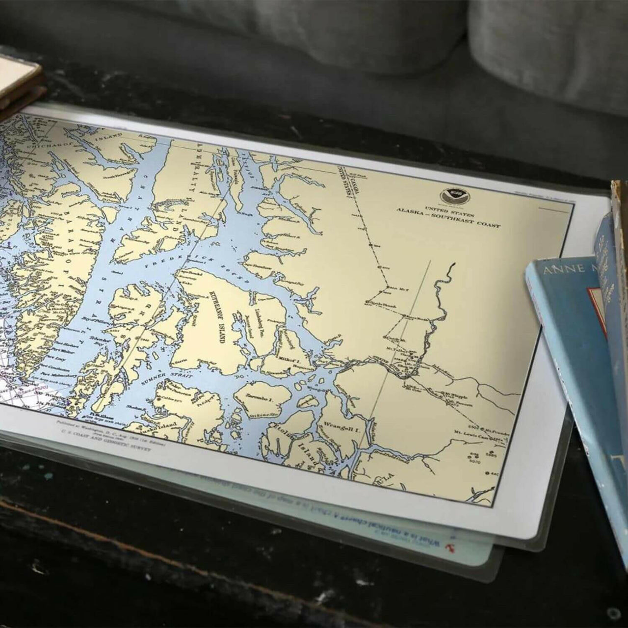 Nautical Chart Placemats, Locations in Alaska