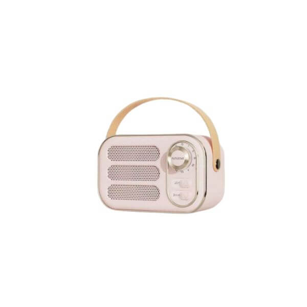 Pink Retro Wireless Speaker, 4" x 3"