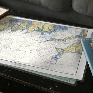 Nautical Chart Placemats, Locations in Rhode Island
