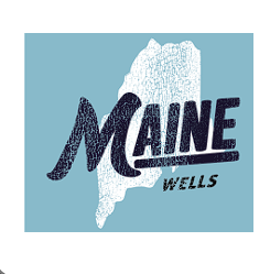 Wells, Maine State Map Faded Denim Tee