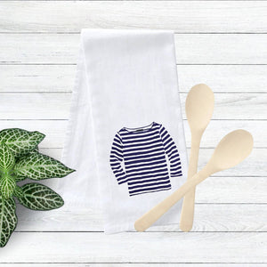 Preppy Striped Shirt Tea Towel