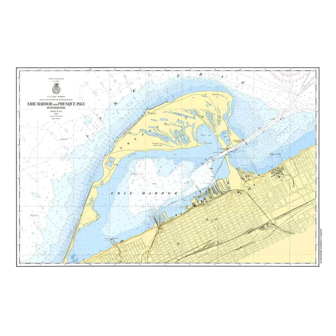 Nautical Chart Placemats, Locations in Pennsylvania