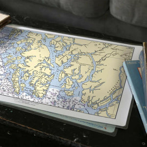 Nautical Chart Placemats, Locations in Alaska