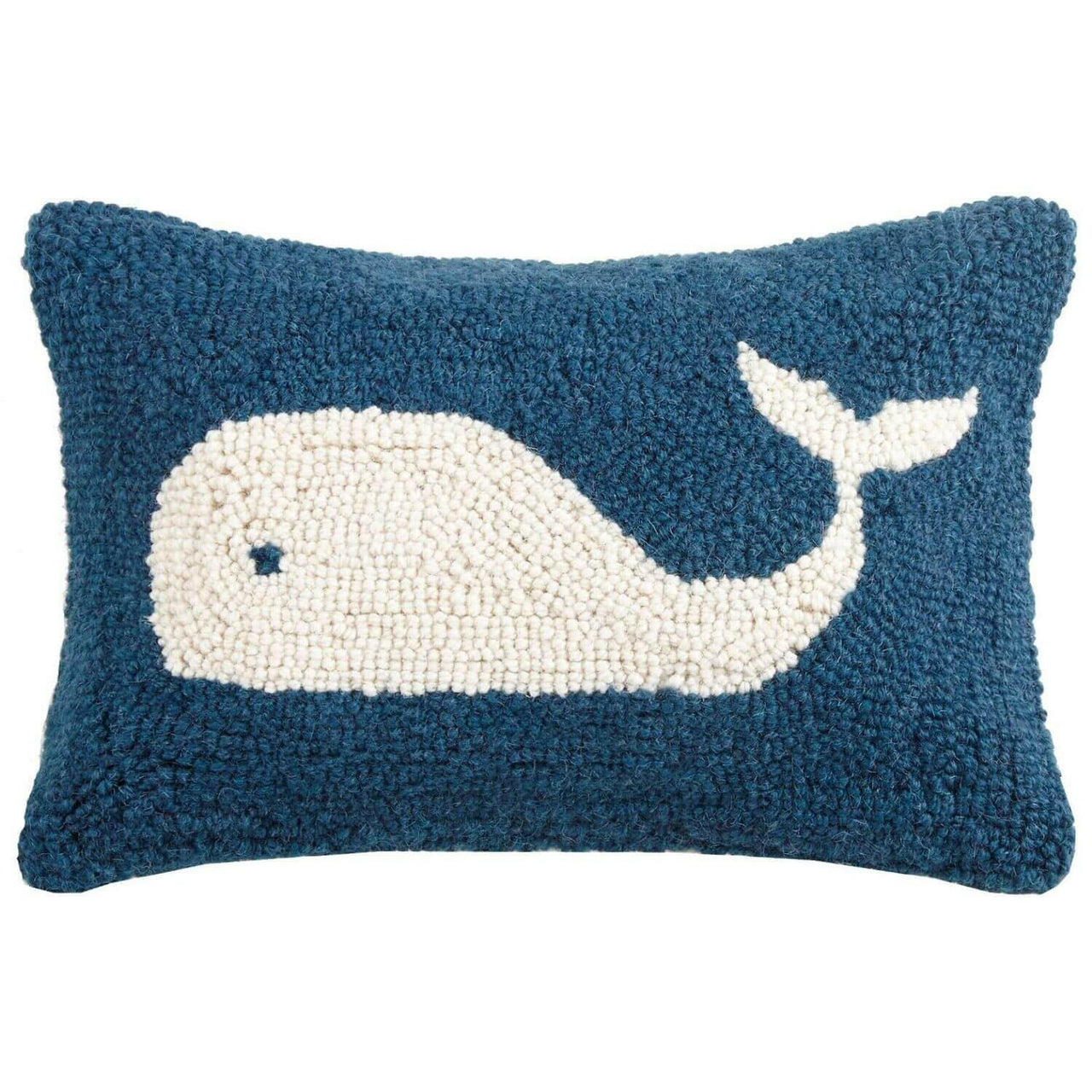 Coastal Throws & Pillows, White Whale Hook Throw Pillow, 12" x 8"