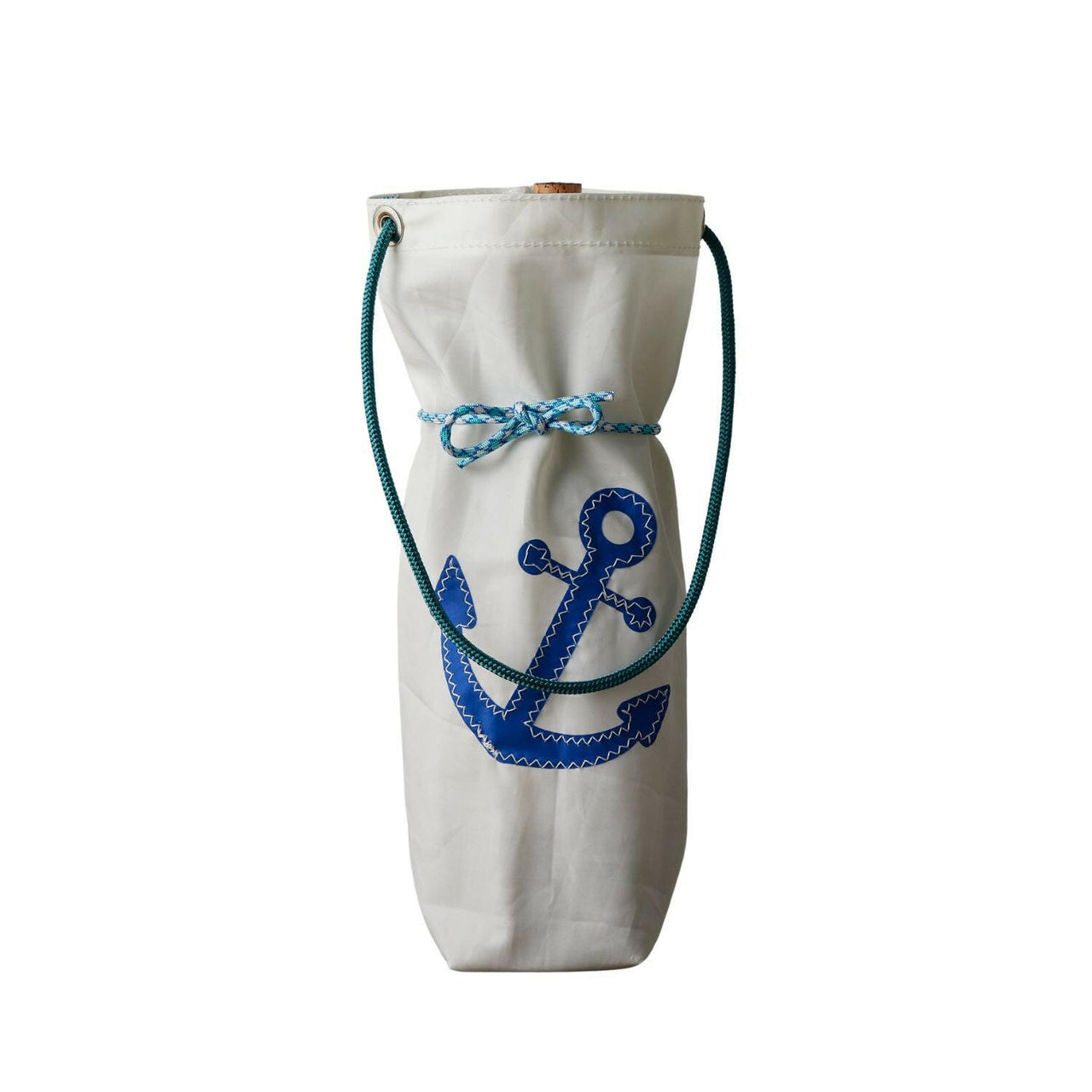 Recycled Sail Wine Bag, Anchor