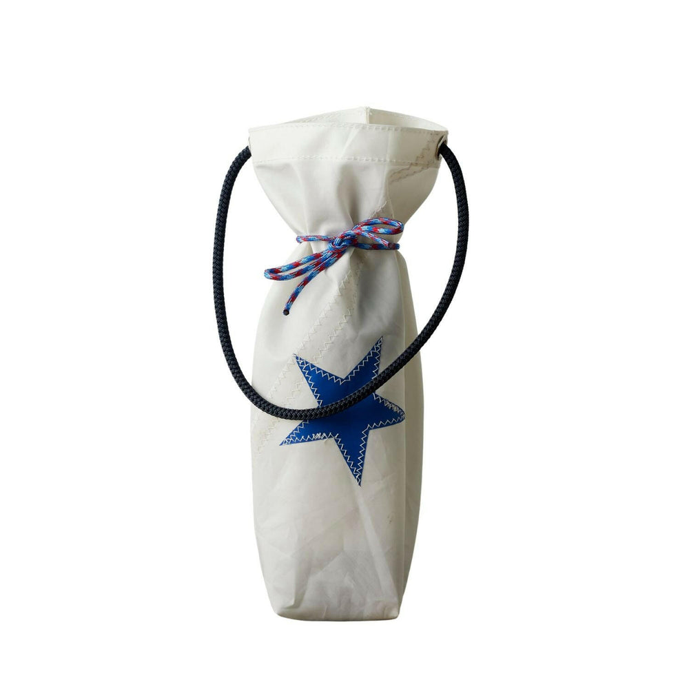 Recycled Sail Wine Bag, Blue Star