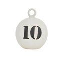 Round Ceramic Buoy Decor, White