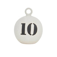 Thumbnail for Round Ceramic Buoy Decor, White