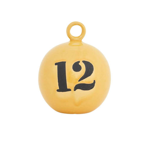 Round Ceramic Buoy Decor, Yellow