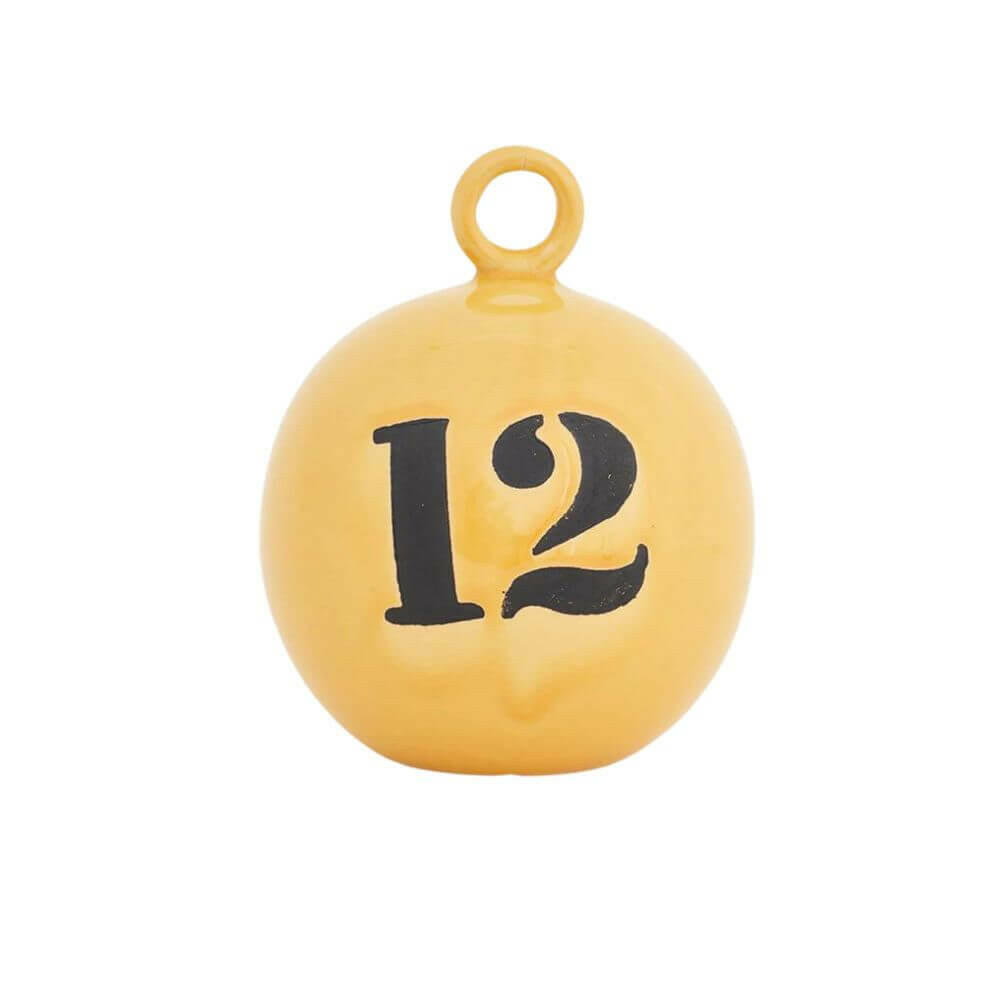 Round Ceramic Buoy Decor, Yellow
